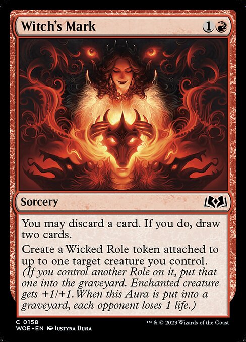 MTG Witch's Mark WOE 158 Regular Foil