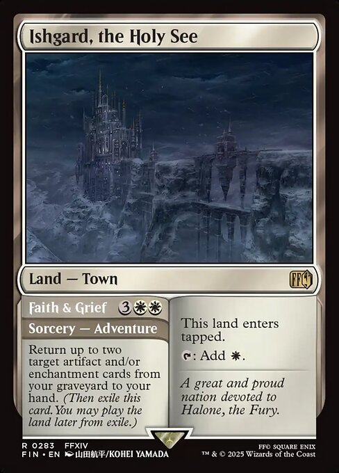 MTG Ishgard, the Holy See // Faith & Grief FIN 283 Regular Nonfoil