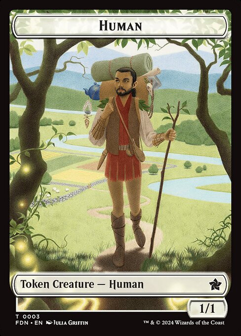 MTG Human Token FDN 003 Token Nonfoil