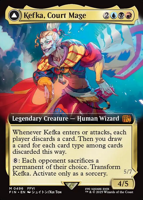 MTG Kefka, Court Mage // Kefka, Ruler of Ruin FIN 496 Extended Art Nonfoil