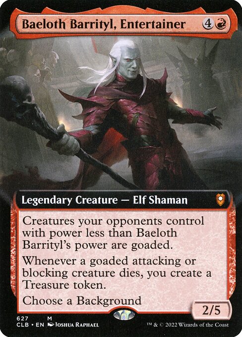 MTG Baeloth Barrityl, Entertainer CLB 627 Extended Art Foil