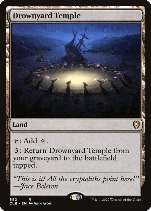 MTG Drownyard Temple CLB 892 Commander Deck Nonfoil