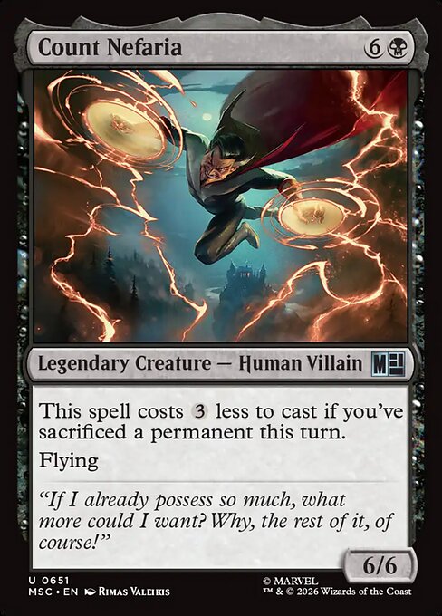 MTG Count Nefaria MSC 651 Regular Foil