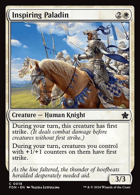 MTG Inspiring Paladin FDN 018 Regular Nonfoil