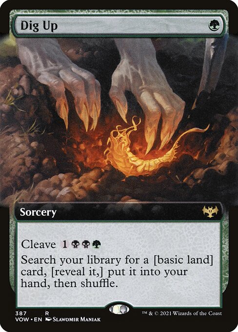 MTG Dig Up VOW 387 Extended Art Foil front