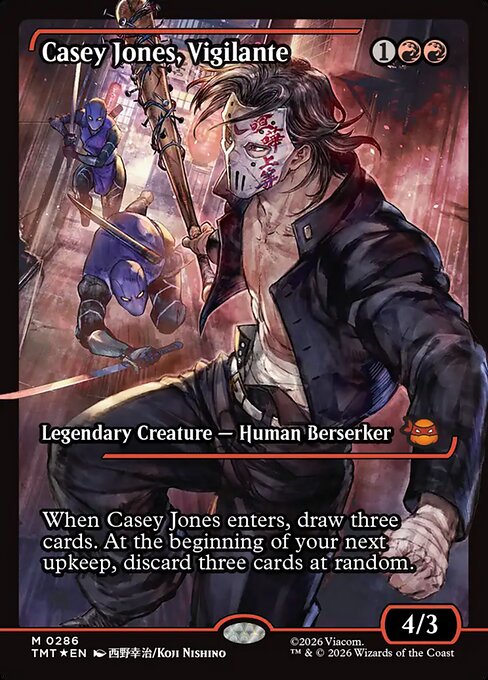 MTG Casey Jones, Vigilante TMT 286 Japan Showcase Foil