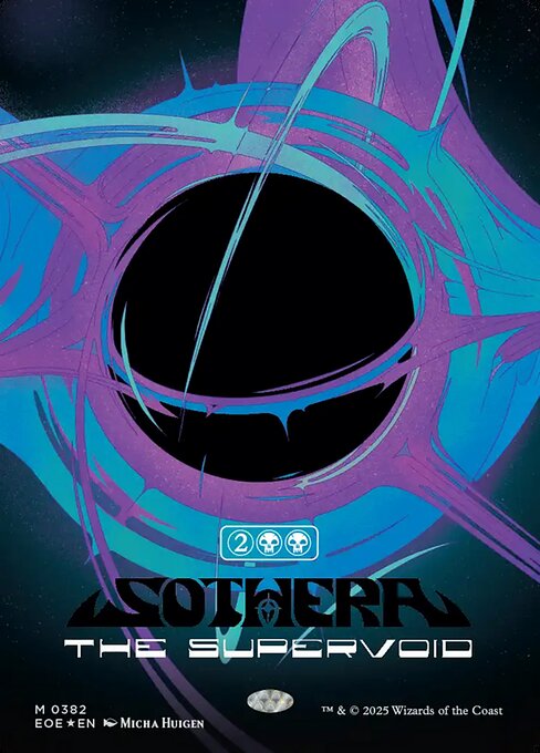 MTG Sothera, the Supervoid EOE 382 Textless Headliner Singularity Foil