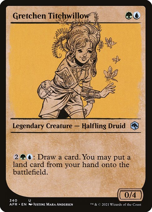 MTG Gretchen Titchwillow AFR 340 Rulebook Showcase Nonfoil