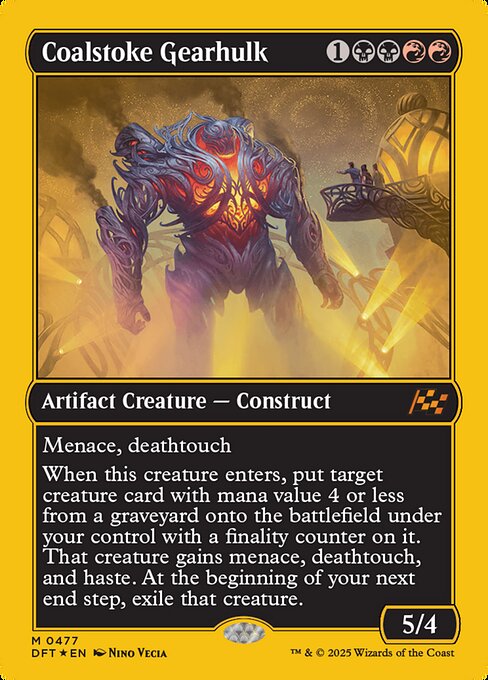 MTG Coalstoke Gearhulk DFT 477 Regular First-Place Foil