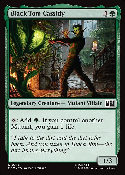 MTG Black Tom Cassidy MSC 715 Regular Foil