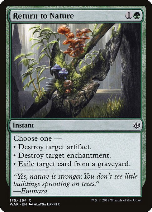 MTG Return to Nature WAR 175 Standard Nonfoil front