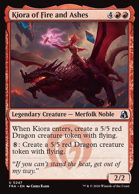 MTG Kiora of Fire and Ashes FRA 247 Standard Foil front