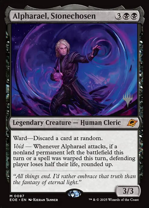 MTG Alpharael, Stonechosen PEOE 087p Promo Pack Nonfoil