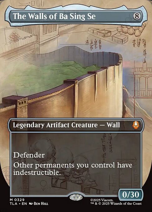 MTG The Walls of Ba Sing Se TLA 329 Borderless Field Notes Nonfoil