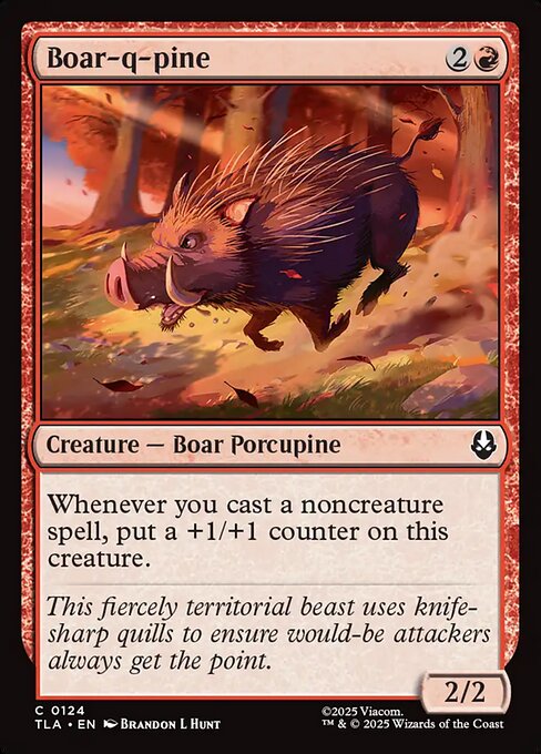 MTG Boar-q-pine TLA 124 Regular Foil
