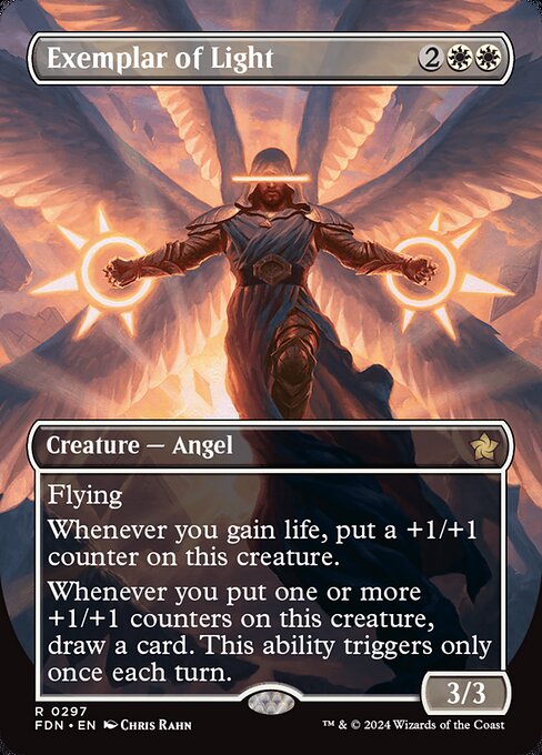 MTG Exemplar of Light FDN 297 Borderless Foil