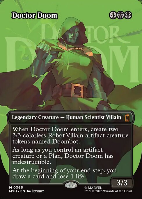 MTG Doctor Doom MSH 365 Borderless Logo Nonfoil