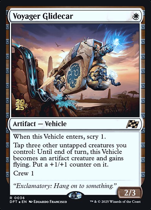 MTG Voyager Glidecar PDFT 036s Prerelease Foil