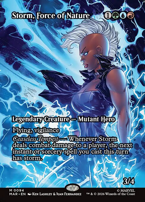 MTG Storm, Force of Nature MAR 094 Borderless Source Material Foil