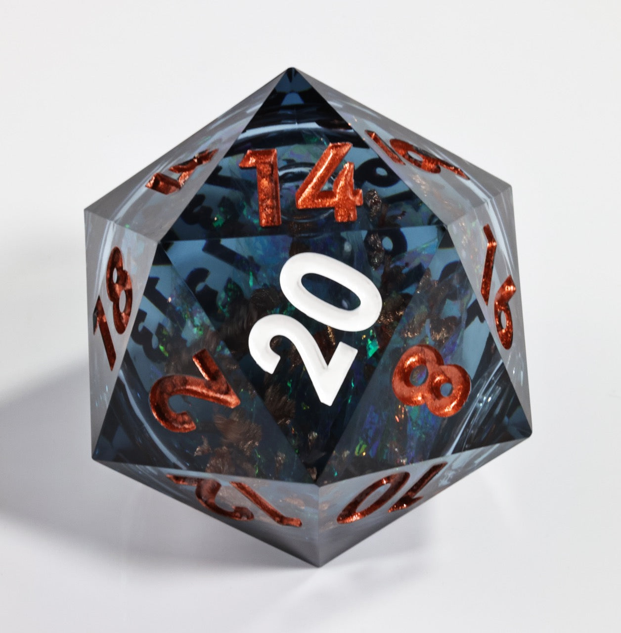 Sharp Edge Dice 50mm-D20 Liquid Core - Black Glitter