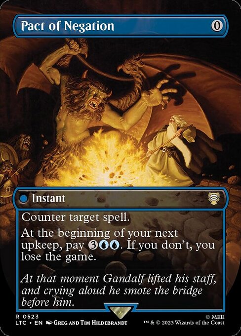 MTG Pact of Negation LTC 523 Showcase Ring Foil