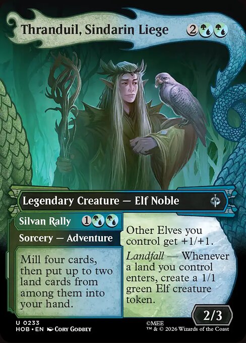 MTG Thranduil, Sindarin Liege // Silvan Rally HOB 233 Alternate Art Foil