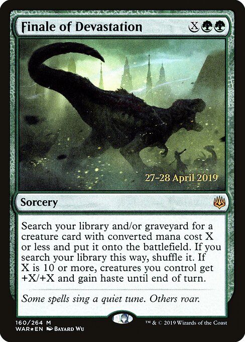 MTG Finale of Devastation PWAR 160S Prerelease Promo Foil front