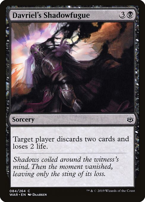 MTG Davriel's Shadowfugue WAR 084 Standard Foil front