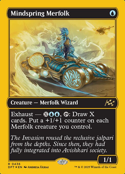 MTG Mindspring Merfolk DFT 436 Regular First-Place Foil