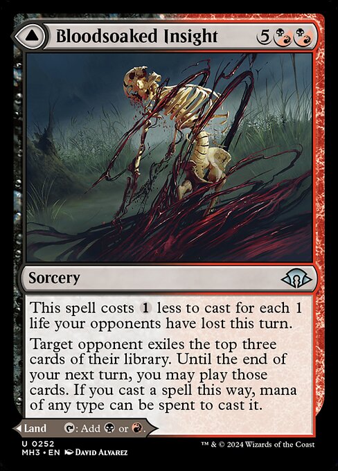 MTG Bloodsoaked Insight // Sanguine Morass MH3 252 Regular Nonfoil