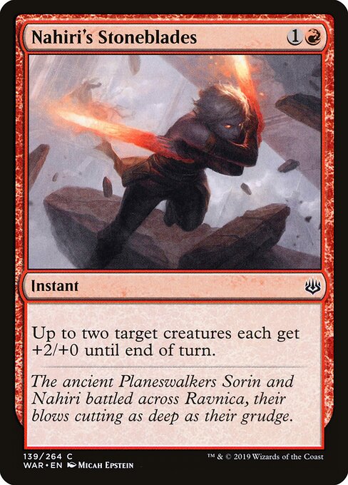 MTG Nahiri's Stoneblades WAR 139 Standard Foil front