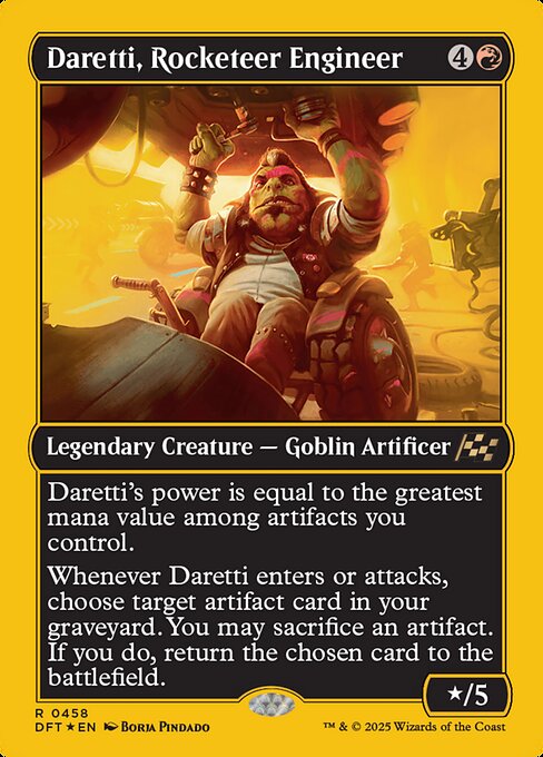 MTG Daretti, Rocketeer Engineer DFT 458 Regular First-Place Foil