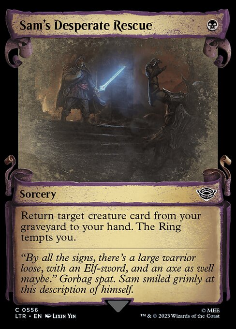 MTG Sam's Desperate Rescue LTR 556 Showcase Scrolls of Middle-earth Nonfoil