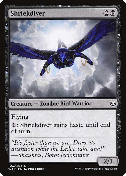 MTG Shriekdiver WAR 103 Standard Foil front