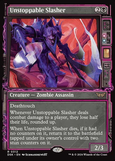 MTG Unstoppable Slasher DSK 312 Paranormal Frame Foil