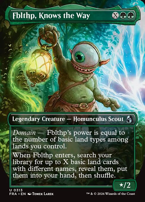 MTG Fblthp, Knows the Way FRA 313 Borderless Echoed Pairs Nonfoil front