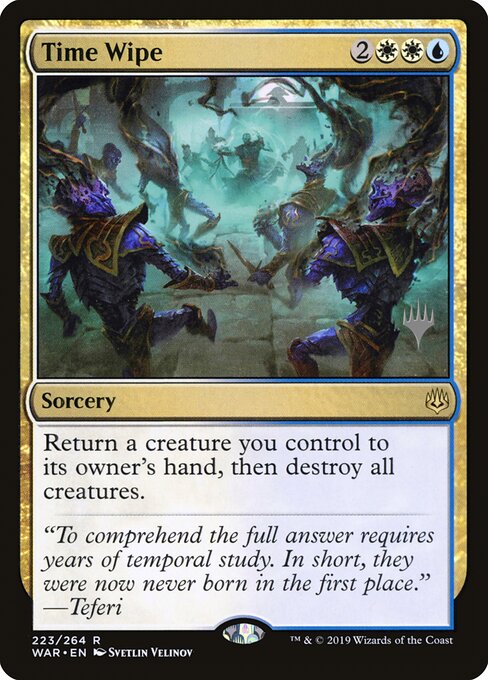 MTG Time Wipe PWAR 223P Promo Pack Foil front