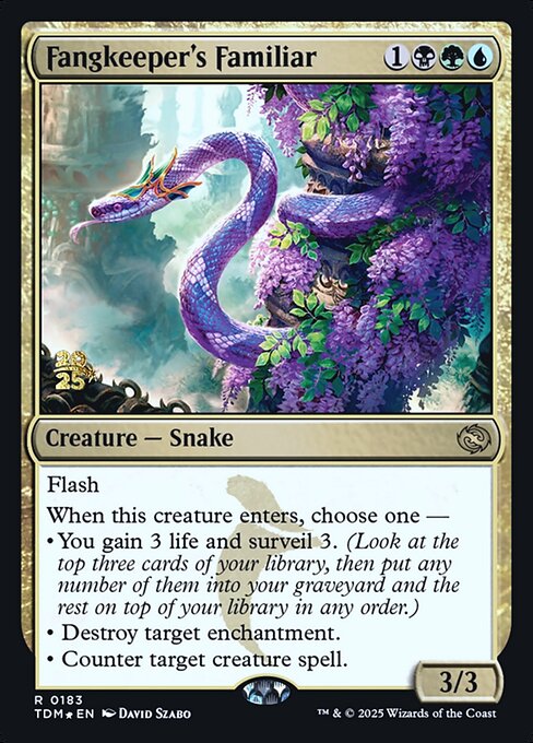 MTG Fangkeeper's Familiar PTDM 183s Prerelease Foil