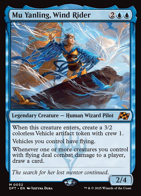 MTG Mu Yanling, Wind Rider PDFT 052p Promo Pack Nonfoil