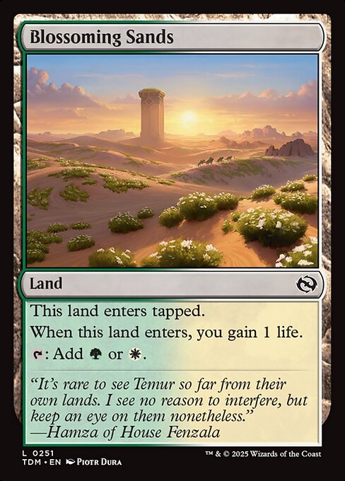 MTG Blossoming Sands TDM 251 Regular Nonfoil