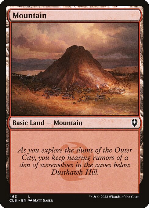 MTG Mountain CLB 463 Regular Foil