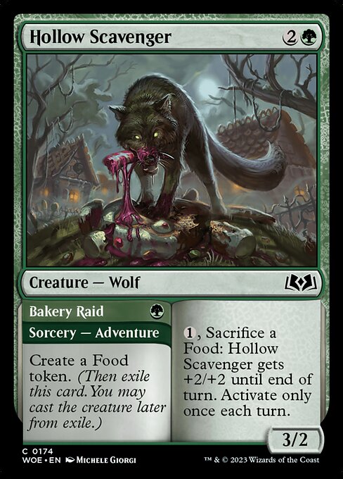 MTG Hollow Scavenger // Bakery Raid WOE 174 Regular Nonfoil