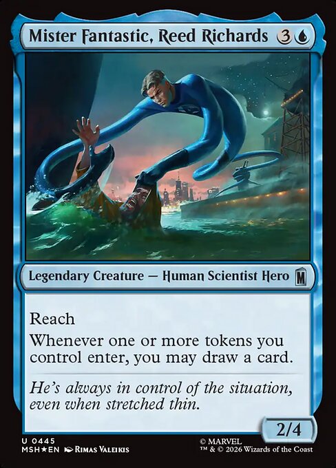 MTG Mister Fantastic, Reed Richards MSH 445 Alternate Art Surge Foil