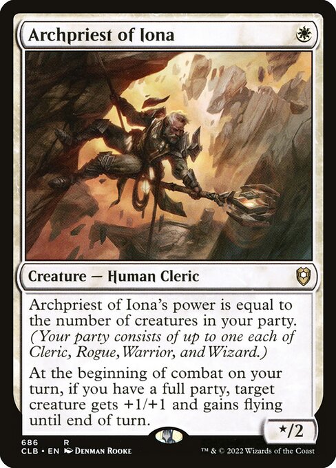 MTG Archpriest of Iona CLB 686 Commander Deck Nonfoil