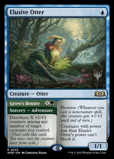 MTG Elusive Otter // Grove's Bounty PWOE 225p Promo Pack Foil