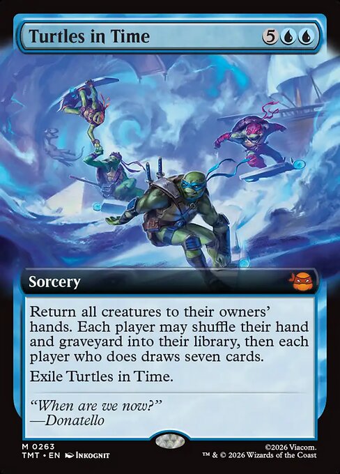 MTG Turtles in Time TMT 263 Extended Art Nonfoil