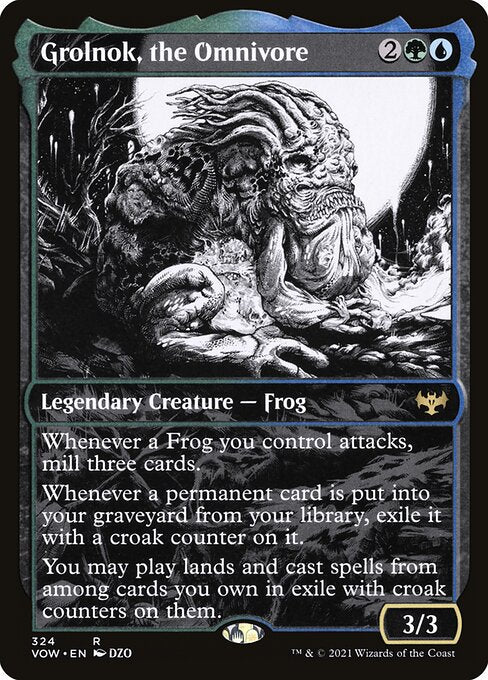 MTG Grolnok, the Omnivore VOW 324 Showcase Eternal Night Nonfoil front