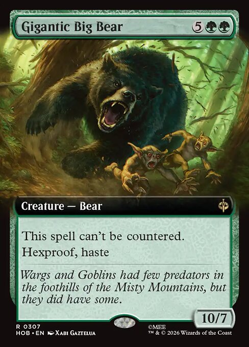 MTG Gigantic Big Bear HOB 307 Alternate Art Nonfoil