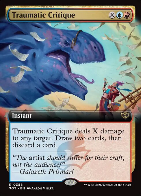 MTG Traumatic Critique SOS 358 Extended Art Nonfoil
