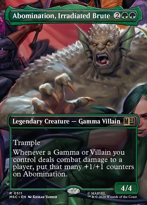 MTG Abomination, Irradiated Brute MSC 511 Borderless Nonfoil